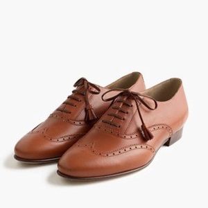 J.Crew Leather Oxford Brown Size 8 with Tassels
